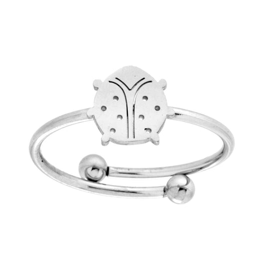 Anello Coccinella in ACCIAIO