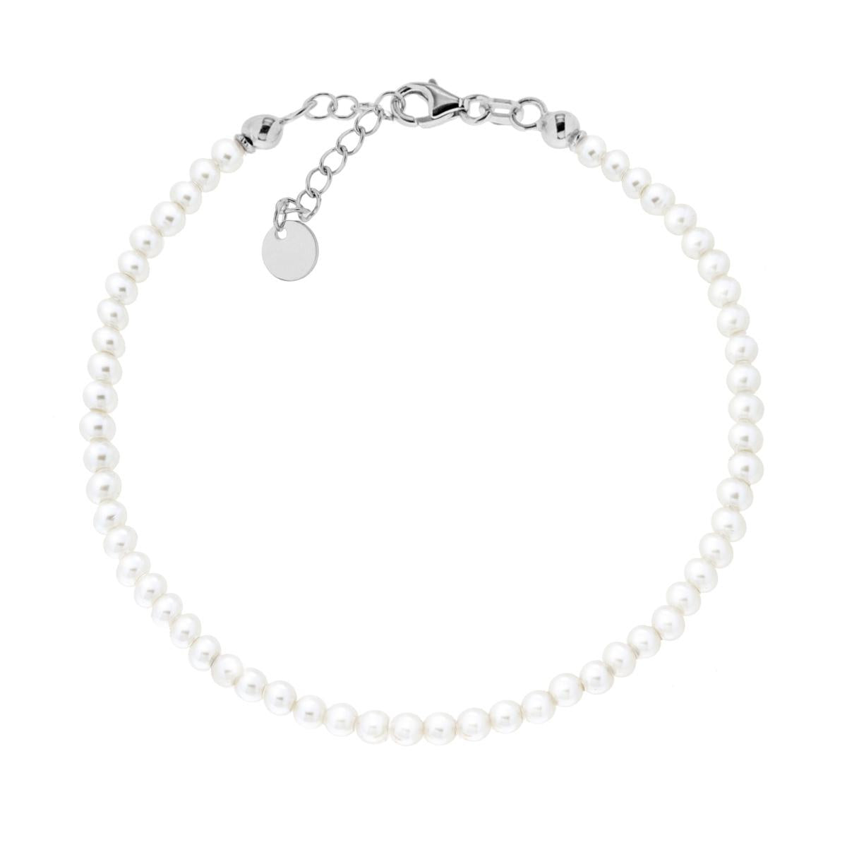 Bracciale Tennis Griffe cm 18 con Zirconi mm 3 Neri in ARGENTO 925 Galvanica Rodio