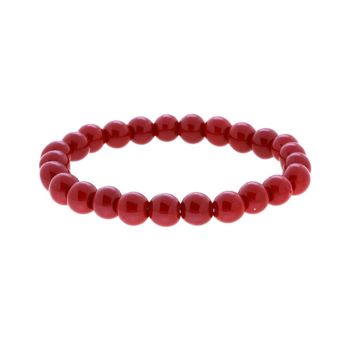 Bracciale Filo Perla Bianca mm 4 in vetro perlato con filo e chiusura in ARGENTO 925 Galvanica Rodio