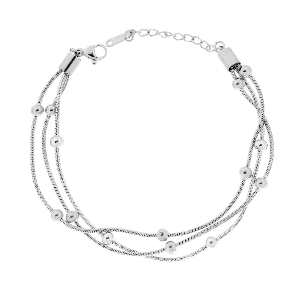 Bracciale con Albero della Vita con Zirconi Bianchi in ARGENTO 925 Galvanica Rodio