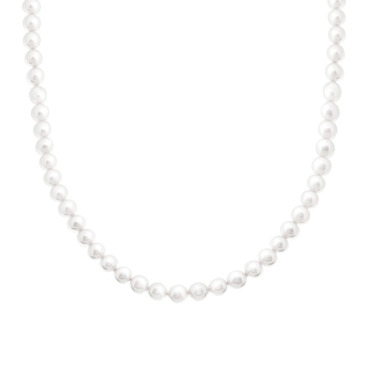 Collana con filo Perle mm 6 in ACCIAIO