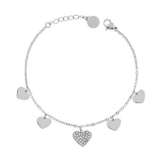 Bracciale Tennis Griffe cm 18 con Zirconi mm 2 Verde Smeraldo in ARGENTO 925 Galvanica Rodio