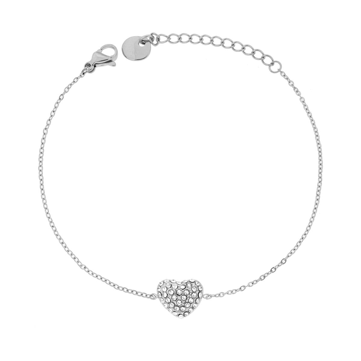 Bracciale Tennis Griffe cm 18 con Zirconi mm 2 Blu Zaffiro in ARGENTO 925 Galvanica Rodio
