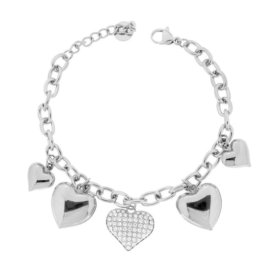 Bracciale in PVC Caucciu Nero con Accessorio Targa con dettagli Laccati Neri in ACCIAIO