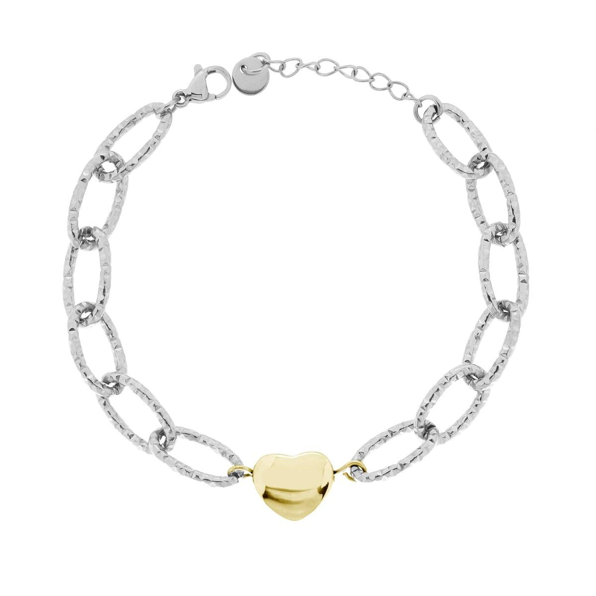 Bracciale Catena Veneziana diamantata mm 1.7 in ARGENTO 925 Galvanica Rodio