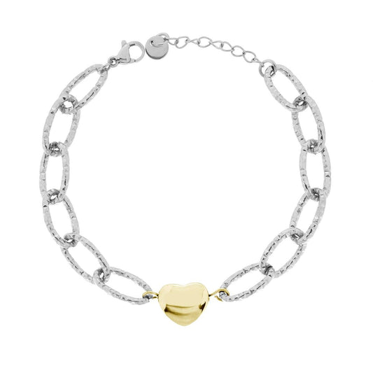 Bracciale Catena Veneziana diamantata mm 1.7 in ARGENTO 925 Galvanica Rodio