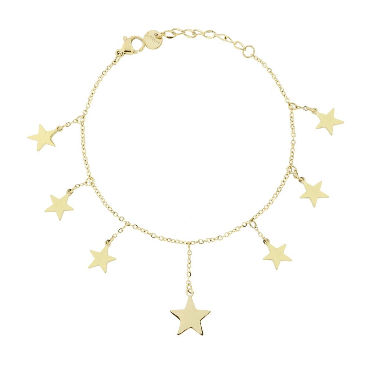 Bracciale Rosario con Croce con Zirconi Bianchi e palline lisce in ARGENTO 925 Galvanica Rodio