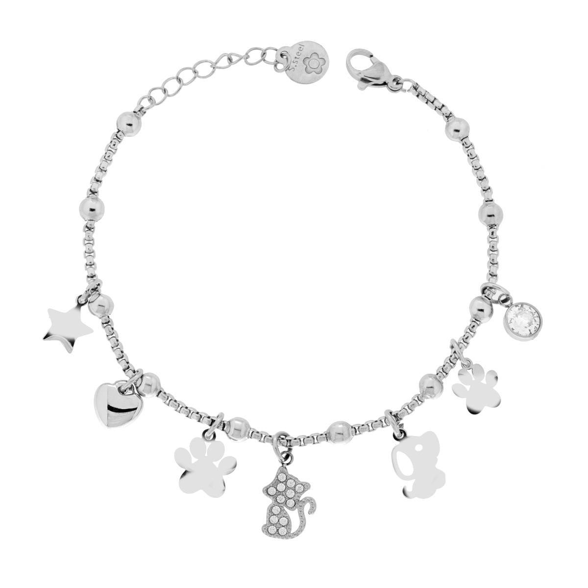 Bracciale Tennis Griffe cm 16.5 con Zirconi mm 3 Verde Smeraldo in ARGENTO 925 Galvanica Rodio