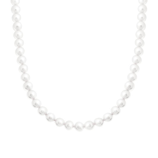 Collana con filo Perle mm 8 in ACCIAIO