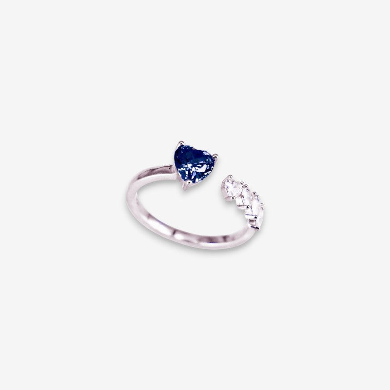 Anello Donna in Argento 925 Regolabile con cuori