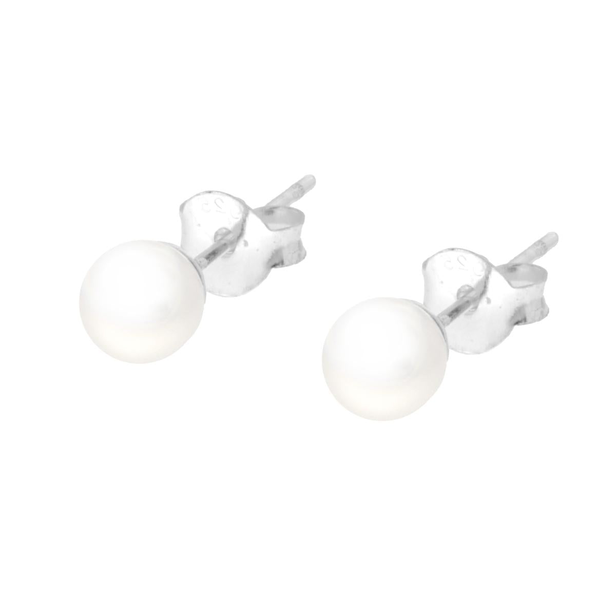 Orecchini con Perla mm 5 in ARGENTO 925