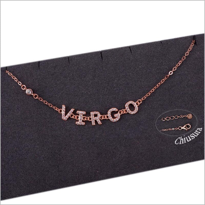 Bracciale in Argento 925 con segno zodiacale zirconato