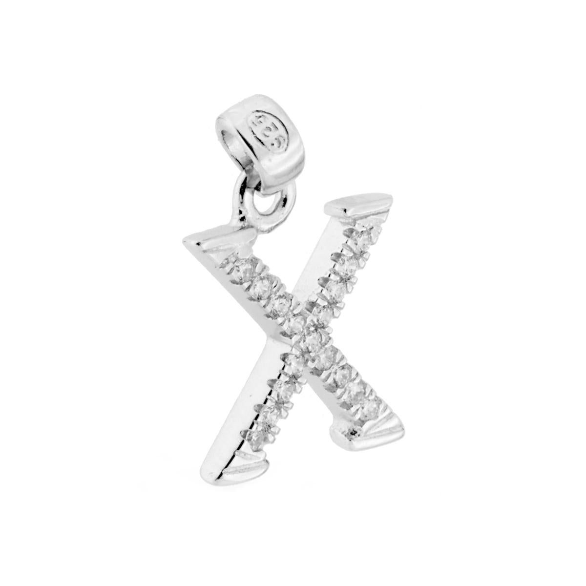 Ciondolo a forma di Croce con Zirconi Bianchi.