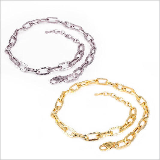 Collana Donna in Argento 925 a maglia rettangolare