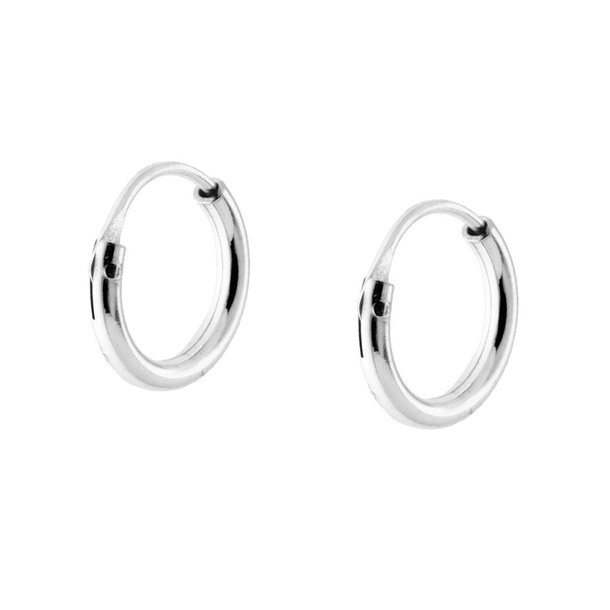 Orecchini Cerchio mm 10 in ARGENTO 925