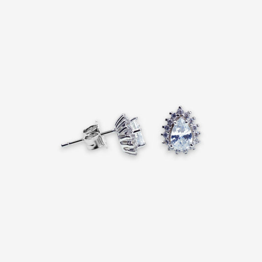 Orecchini Donna in Argento 925 con zirconi a goccia