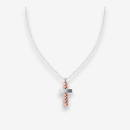 Collana Uomo con pendente a Croce in Acciaio Inox