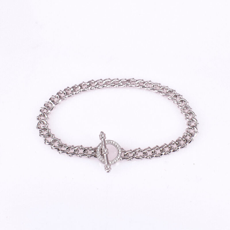 Bracciale Chain in Argento 925 con zirconi