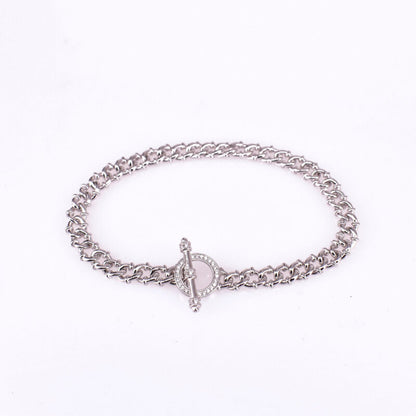 Bracciale Chain in Argento 925 con zirconi