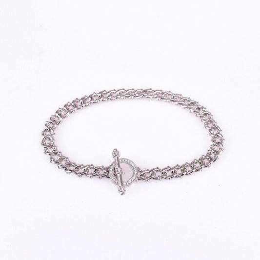 Bracciale Chain in Argento 925 con zirconi