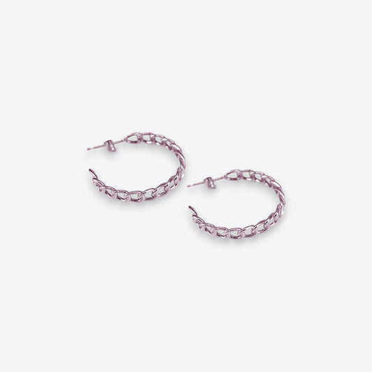 Orecchini Donna in Argento 925 a maglia groumette