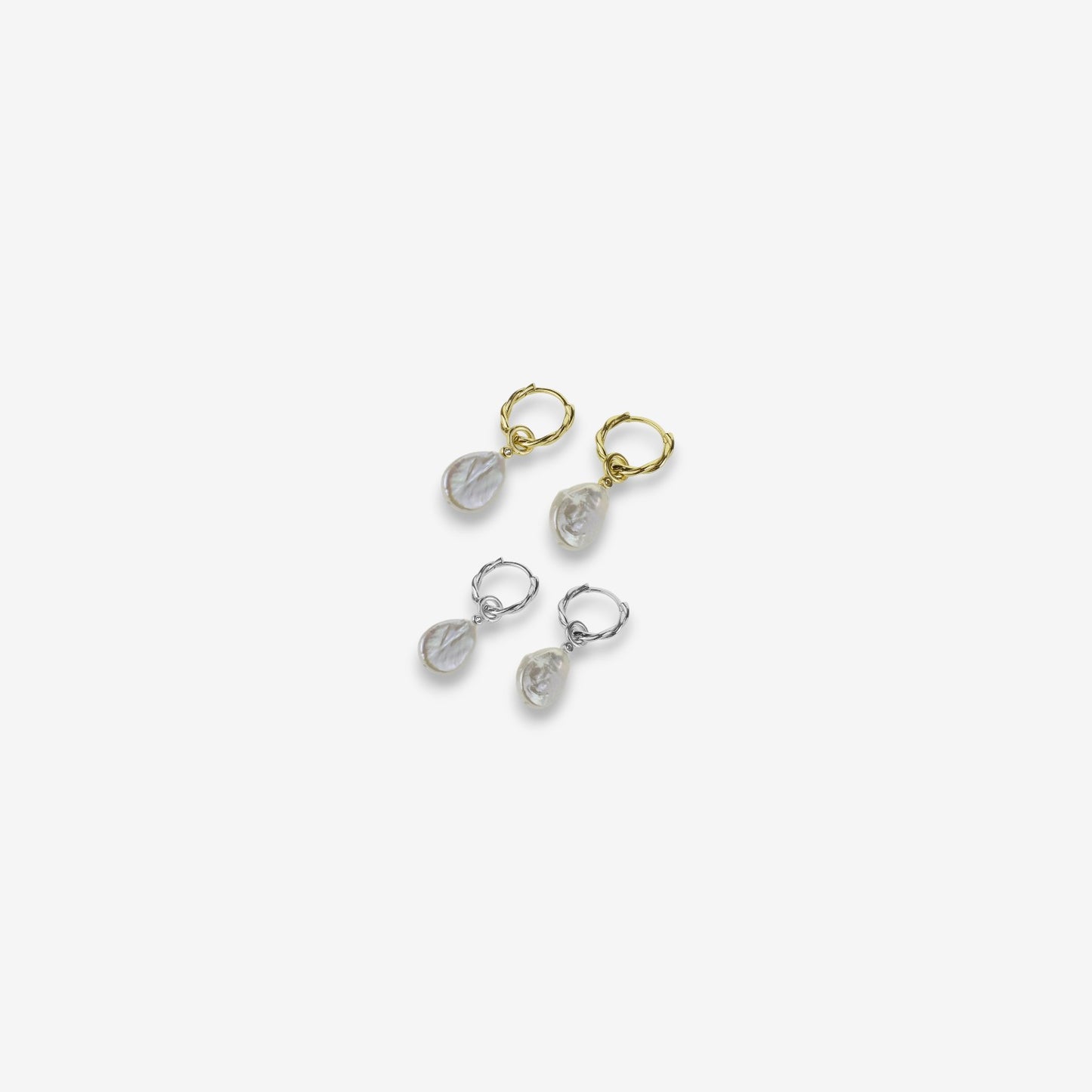 Orecchini Donna in Argento 925 con perle di fiume
