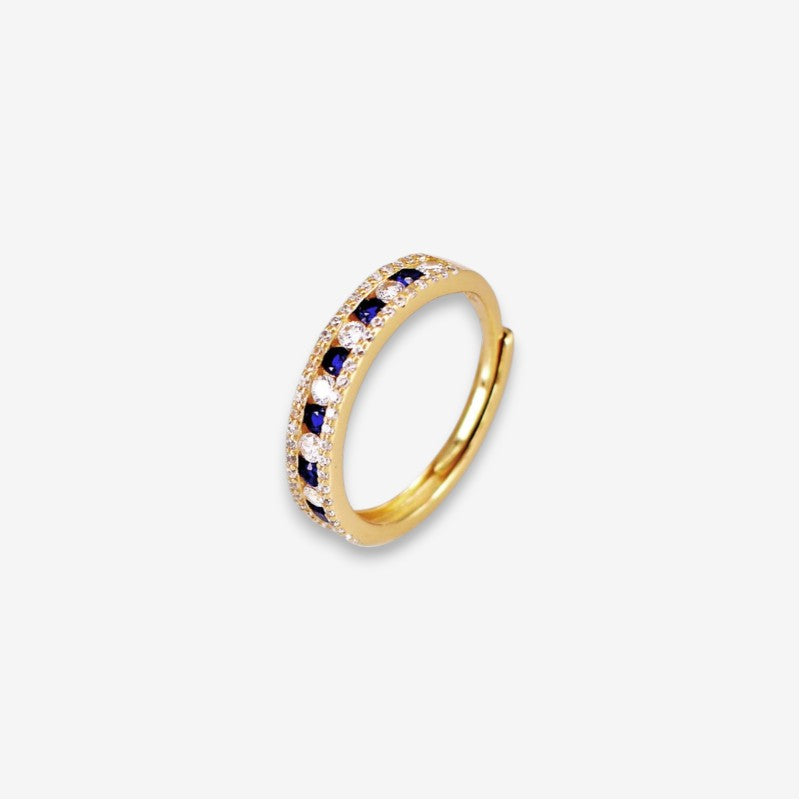 Anello Donna in Argento 925 Regolabile con file di zirconi
