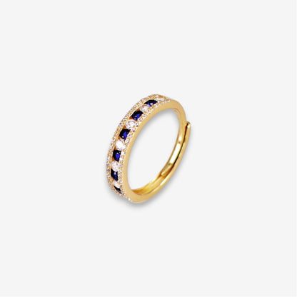 Anello Donna in Argento 925 Regolabile con file di zirconi