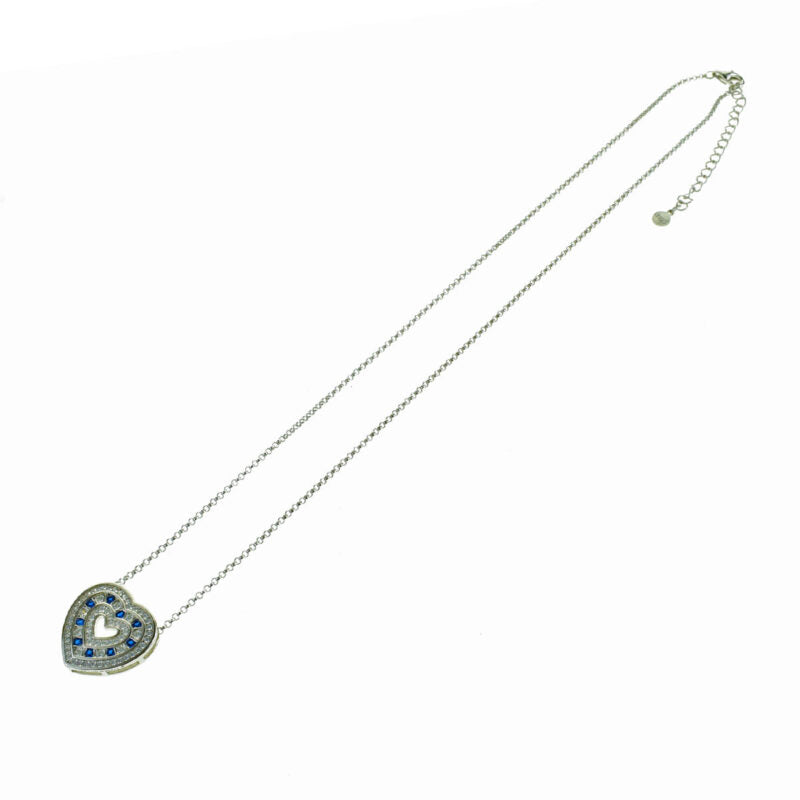 Collana in Argento 925 con ciondolo a cuore zirconato