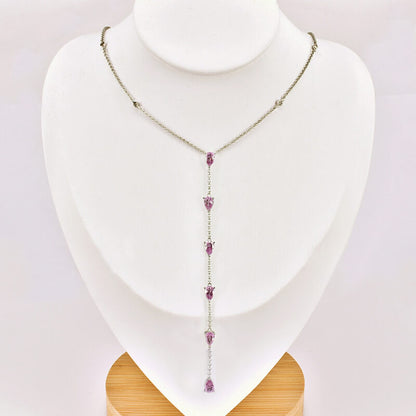 Collana in Argento 925 con zirconi a goccia 