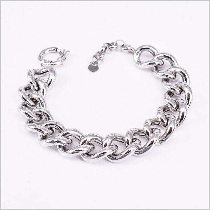 Bracciale a maglia Groumette  in Argento 925 Rodiato 