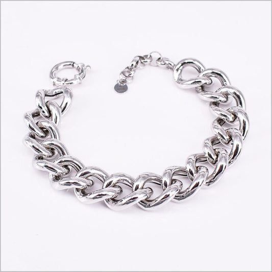 Bracciale a maglia Groumette  in Argento 925 Rodiato 