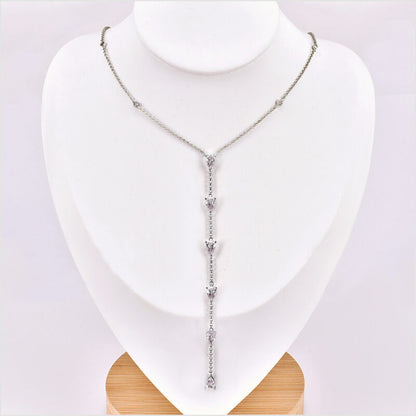 Collana in Argento 925 con zirconi a goccia 