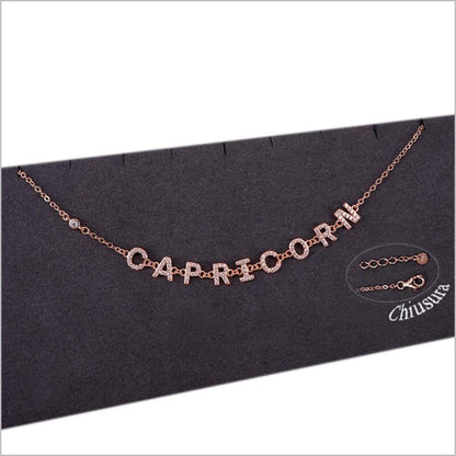 Bracciale in Argento 925 con segno zodiacale zirconato