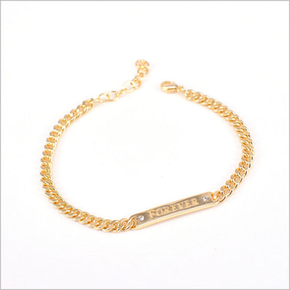Bracciale a maglia groumette in Argento 925 con targhetta