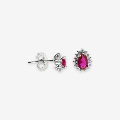 Orecchini Donna in Argento 925 con zirconi a goccia