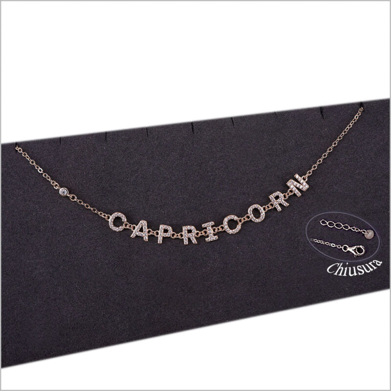 Bracciale in Argento 925 con segno zodiacale zirconato