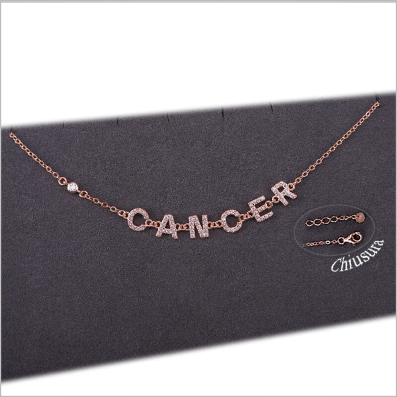 Bracciale in Argento 925 con segno zodiacale zirconato