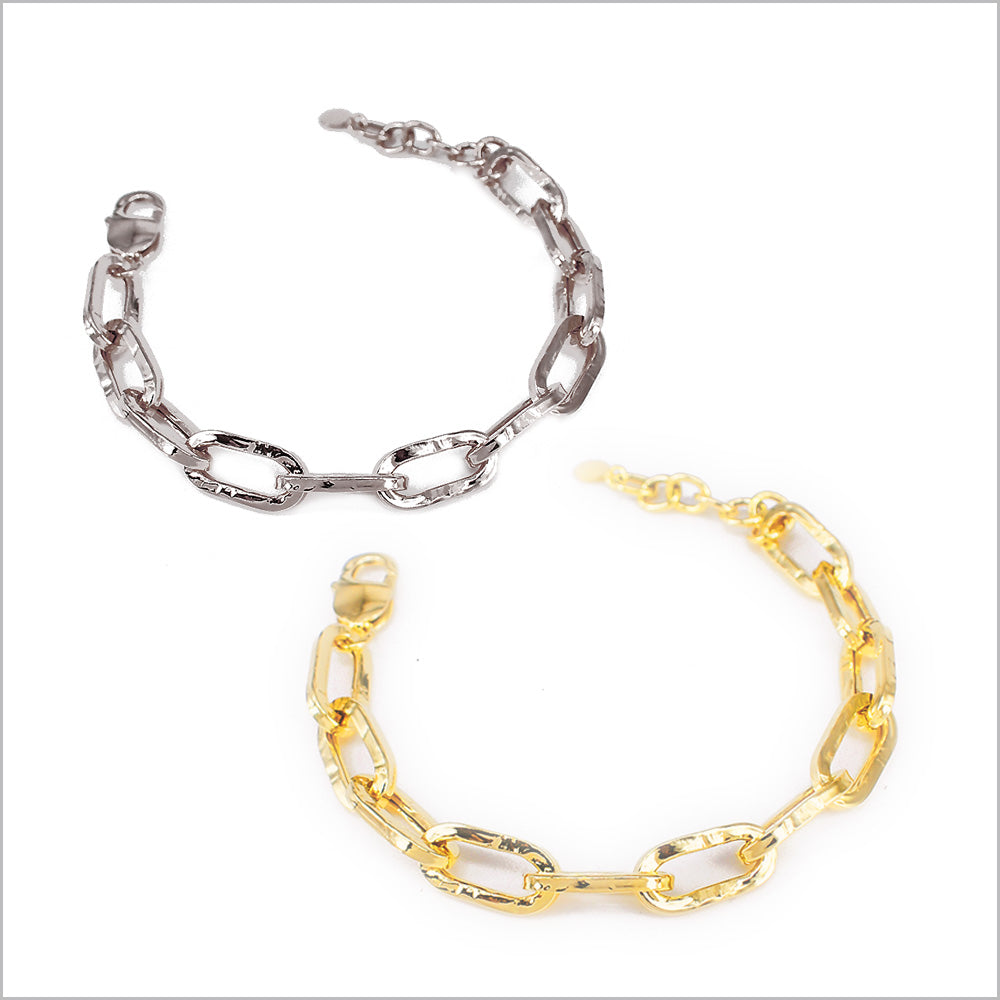 Bracciale a maglia rettangolare in Argento 925
