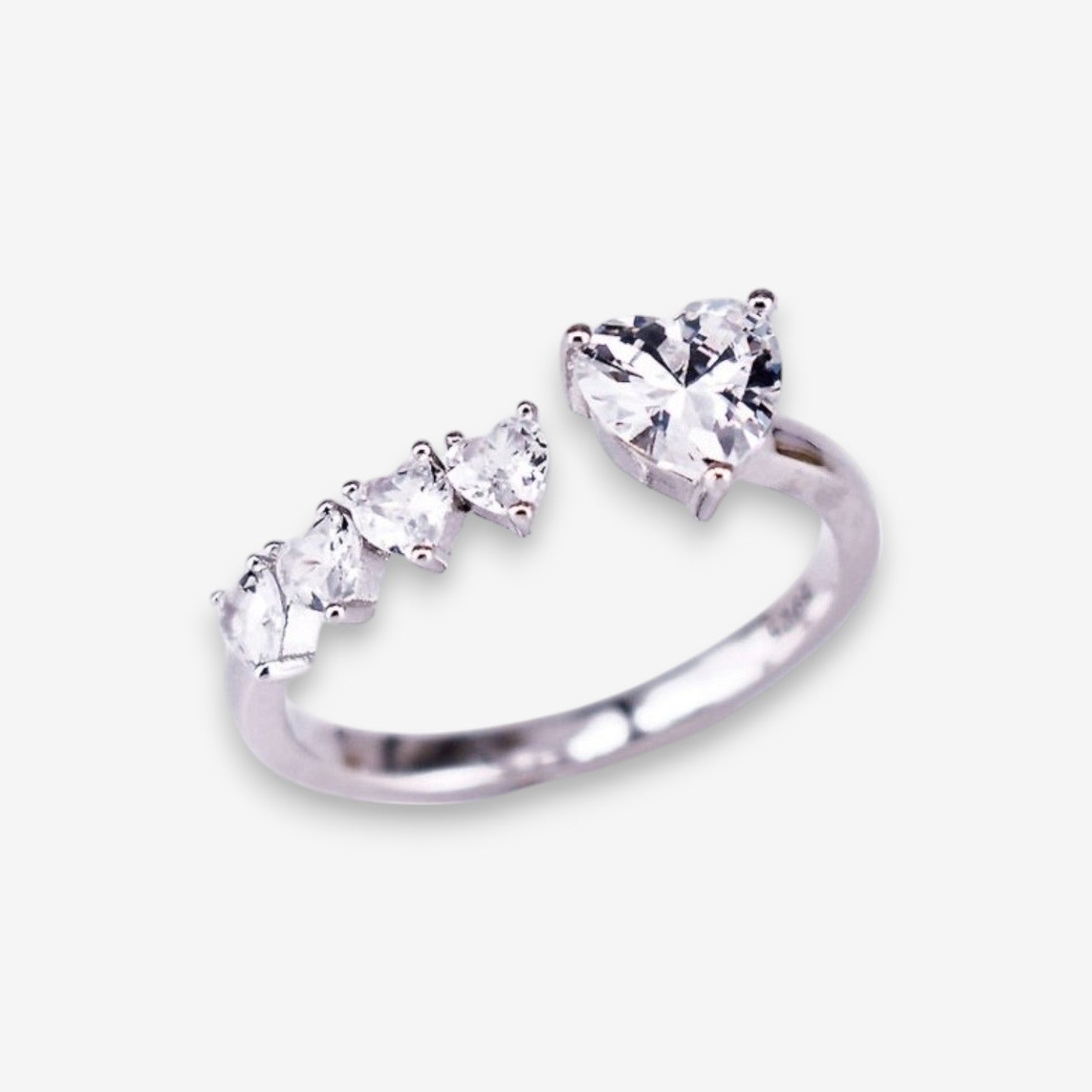 Anello Donna Amour in Argento 925 Regolabile bianco
