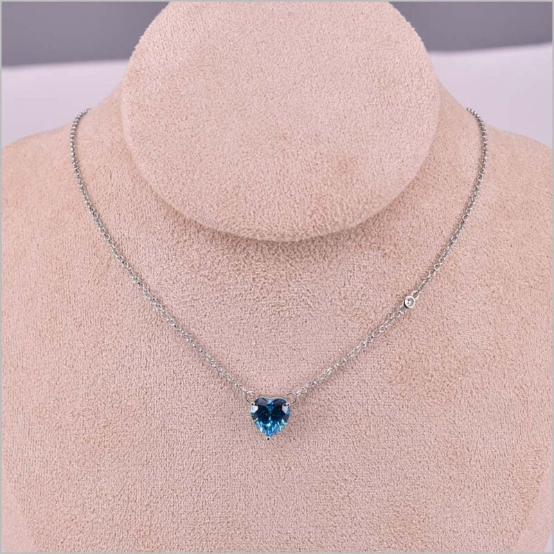 Collana con Zircone a Cuore in Argento 925