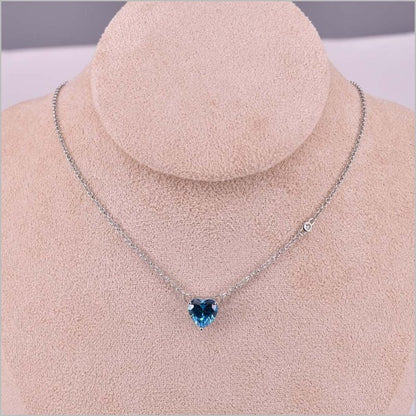 Collana con Zircone a Cuore in Argento 925