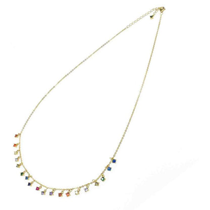 Collana Punto Luce in Argento 925 con zirconi pendenti