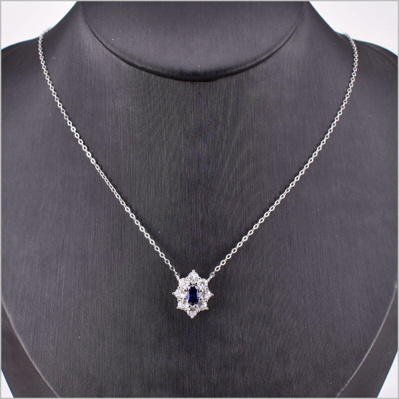 Collana con ciondolo zirconato in Argento 925