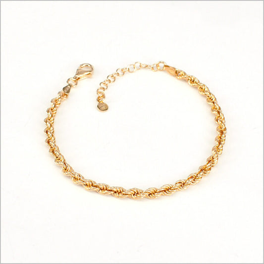 Bracciale Corda in Argento 925 Dorato 