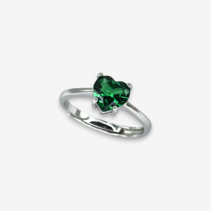 Anello Donna Cuore Dell'Oceano in Argento 925 Regolabile