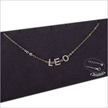 Bracciale in Argento 925 con segno zodiacale zirconato