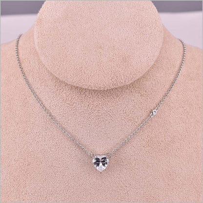 Collana con Zircone a Cuore in Argento 925