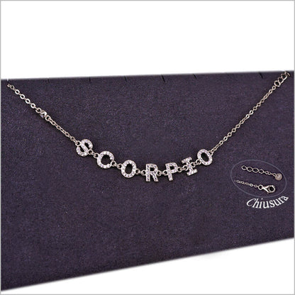 Bracciale in Argento 925 con segno zodiacale zirconato