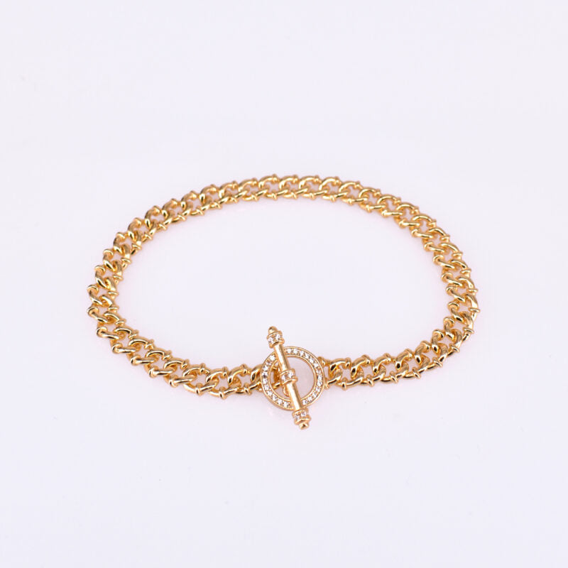 Bracciale Chain in Argento 925 con zirconi